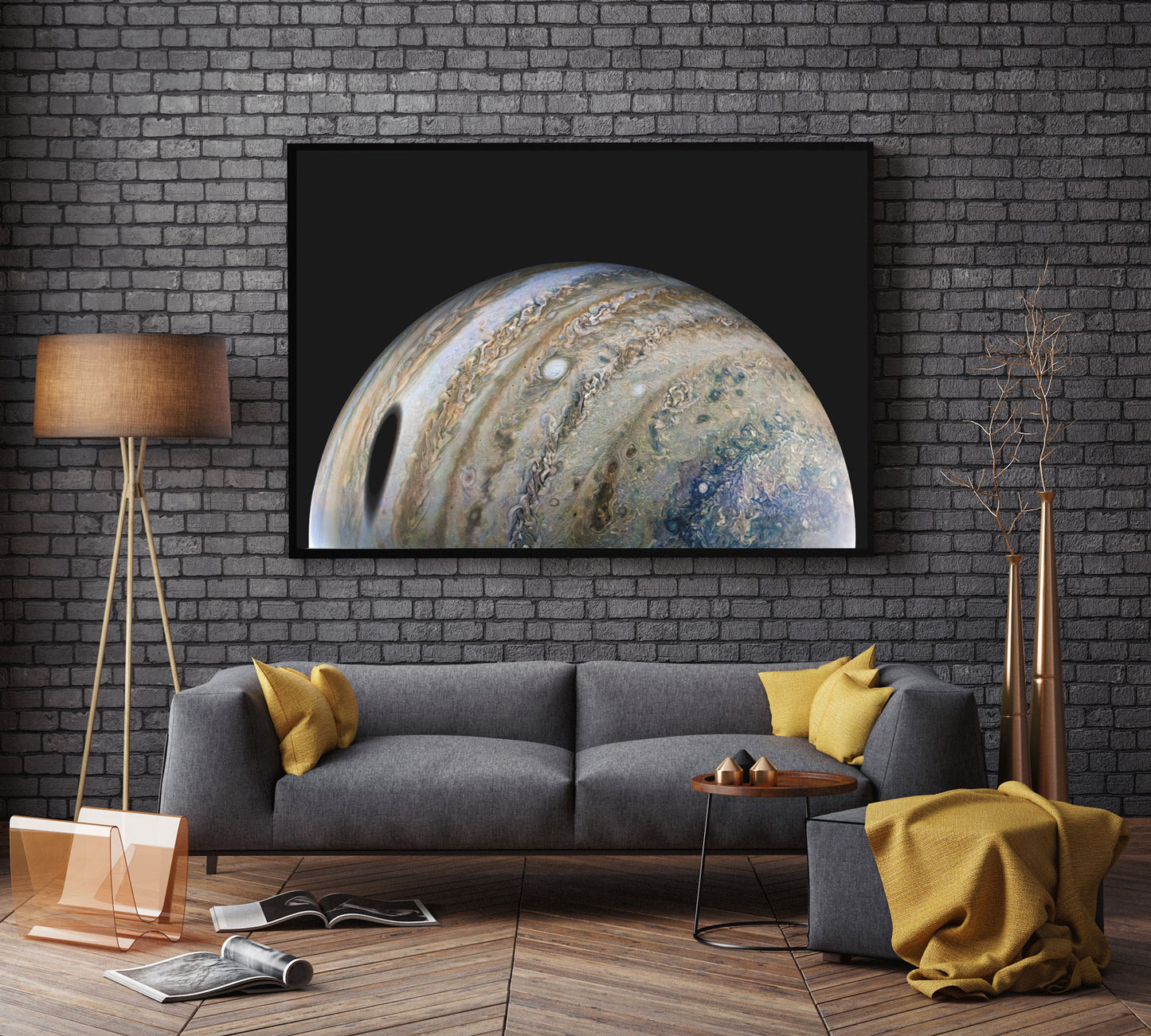 Juno Captures Moon Shadow on Jupiter